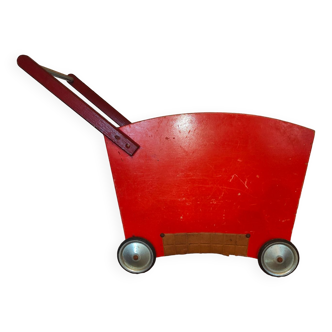 Old wooden pram for dolls