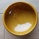 Coupe bol à pied émaillée moutarde