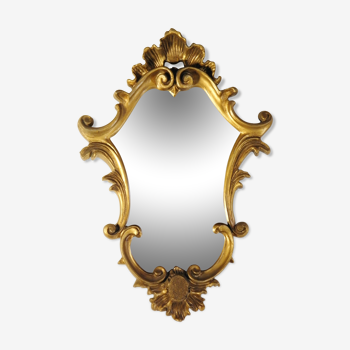 Miroir italien doré 41 x 28 cm