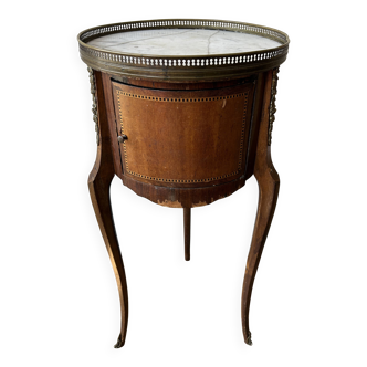 Charmante table tambour de style Transition – à restaurer