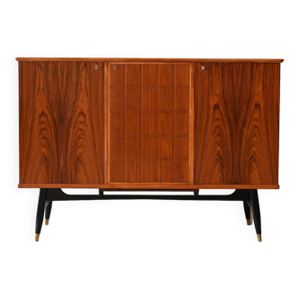 Nordic highboard with teak doors