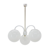 Mid-century white chandelier, Kamenický Šenov, 1970´s.
