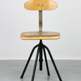 Vintage industial swivel chair 1950s