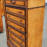 Old weekly organizer in elm burl 8 drawers