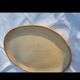 Oval dish in speckled enamelled stoneware