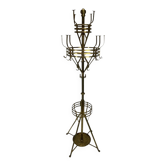 Large brass coat rack Secession by Adolf Loos