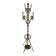 Large brass coat rack Secession by Adolf Loos