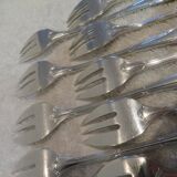 12 silver-plated oyster forks by Christofle Rubans Louis XVI