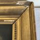 Study of a young girl in plaster, oil on canvas, 19th century, gilded frame.