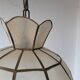 Capiz & Brass Mother-of-Pearl Pendant - Vintage 1970