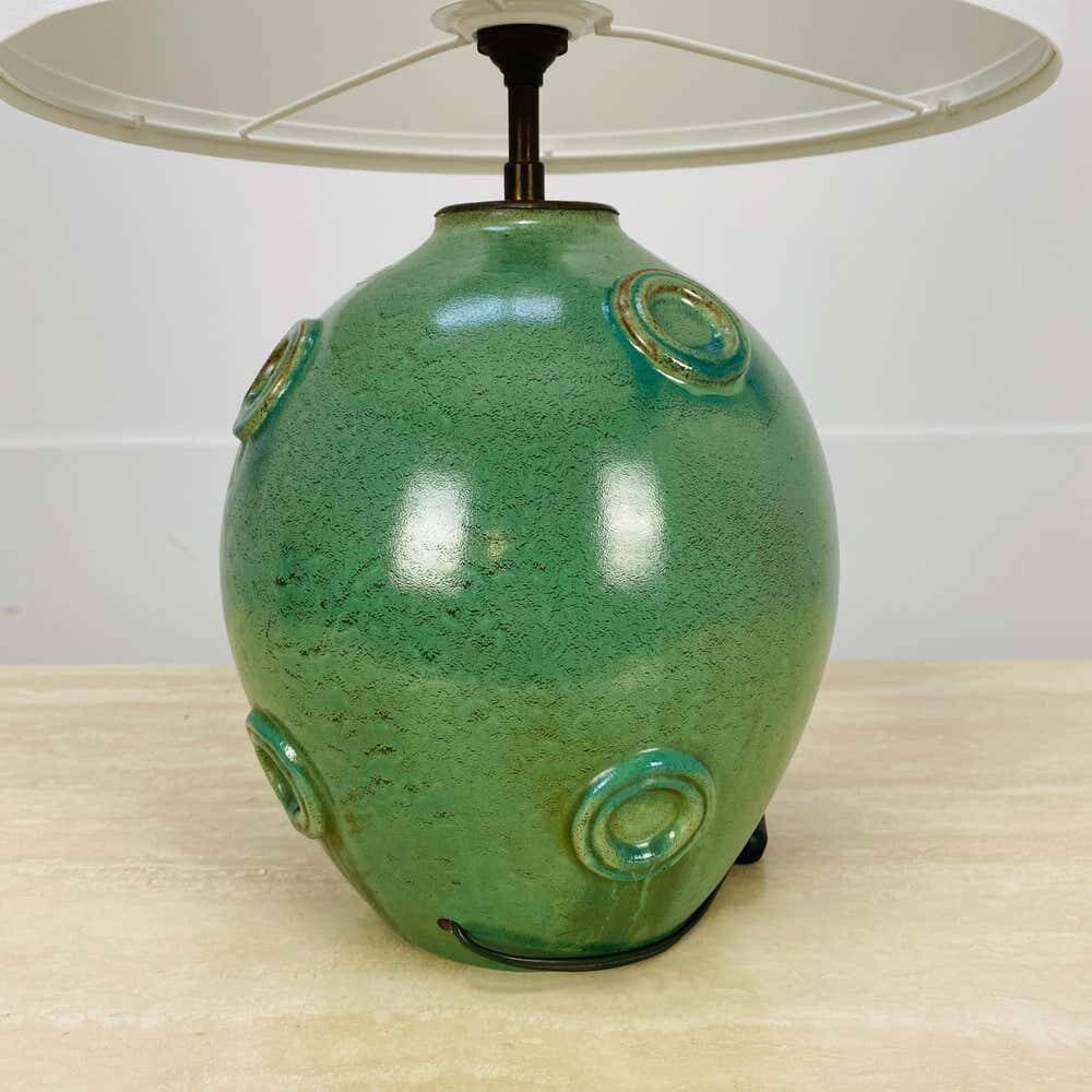 Lamp by Jerk Werkmaster for Nittsjo, Sweden, 1930, Scandinavian ceramic