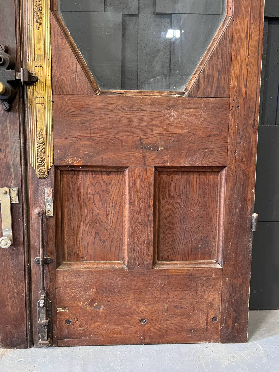 Porte vitrée Art Déco à double battant