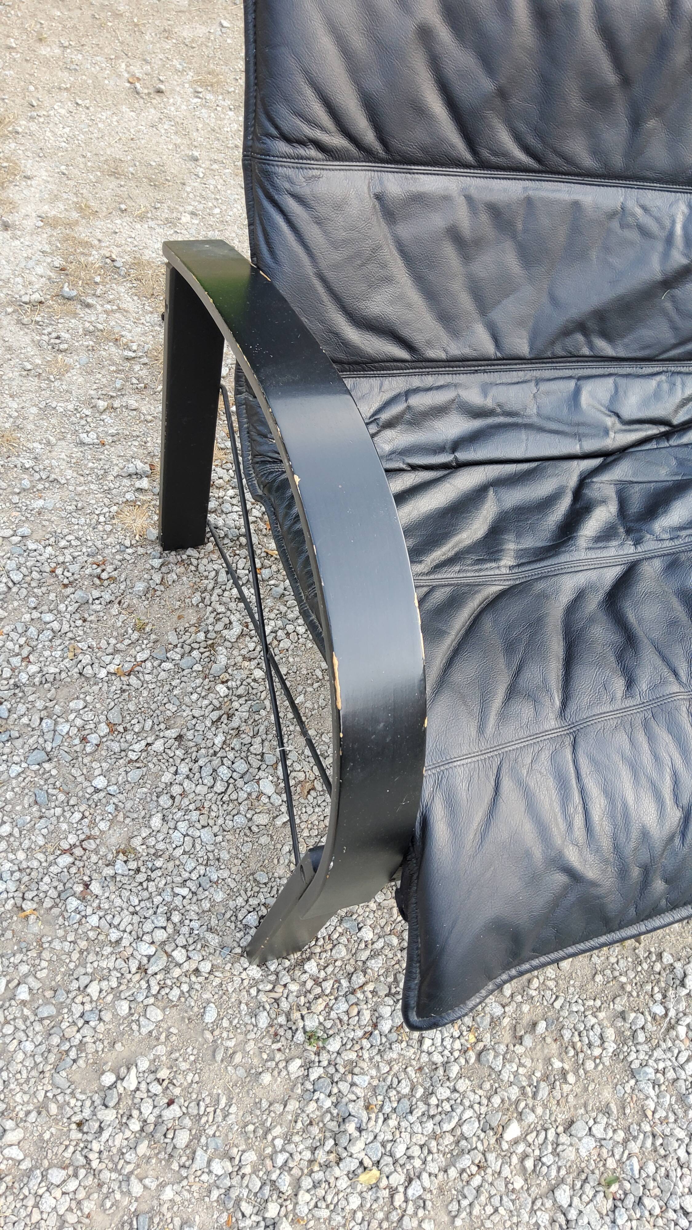 Pair of Scandinavian leather sofas from Tord Björklund
