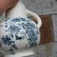 Antique earthenware wash jug from Terre de Fer – Salins – Marguerite decoration