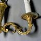 Pair of vintage gold wall sconces – Louis XVI style – 2 arms of