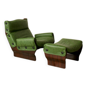 Fauteuil et ottoman en