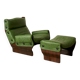 Canada model leather armchair and ottoman by Osvaldo Borsani