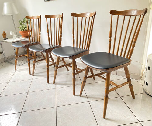 4 chairs bistro baumann tacoma boston vintage 60s
