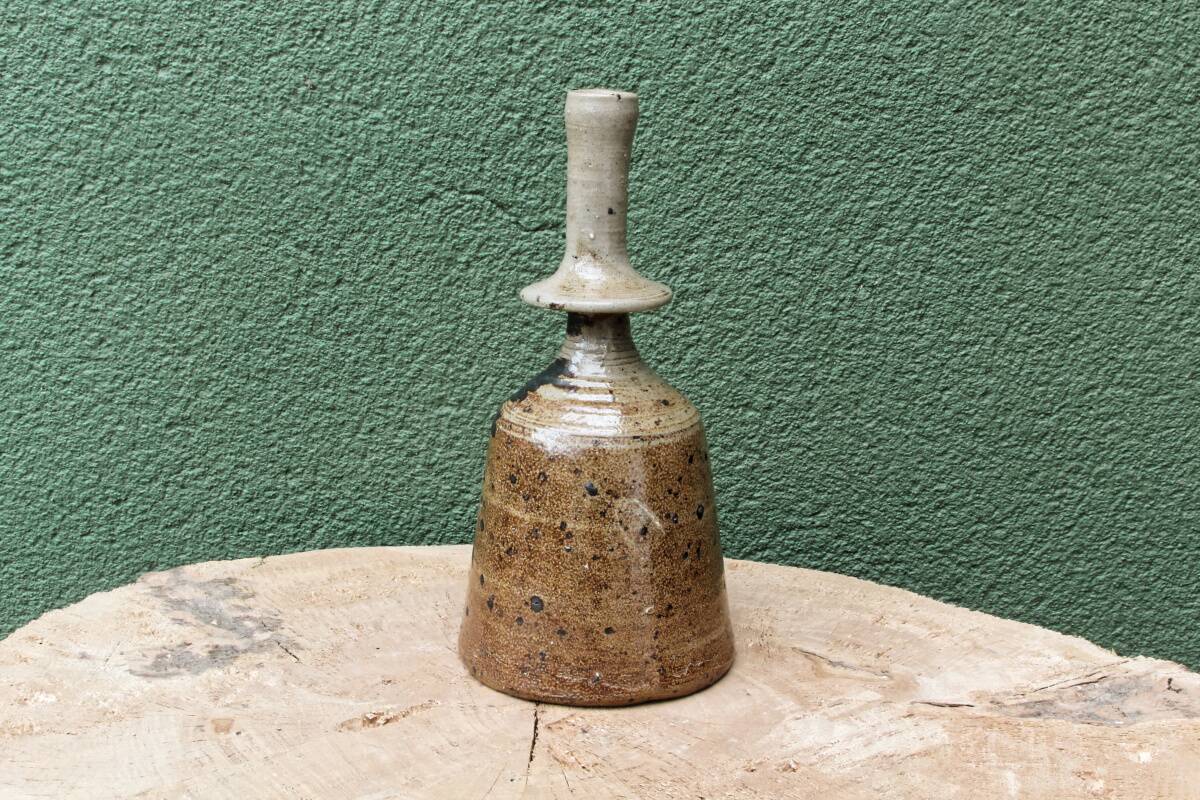 Bottle vase in pyrite stoneware, signed Jean Linard (1931-2010)