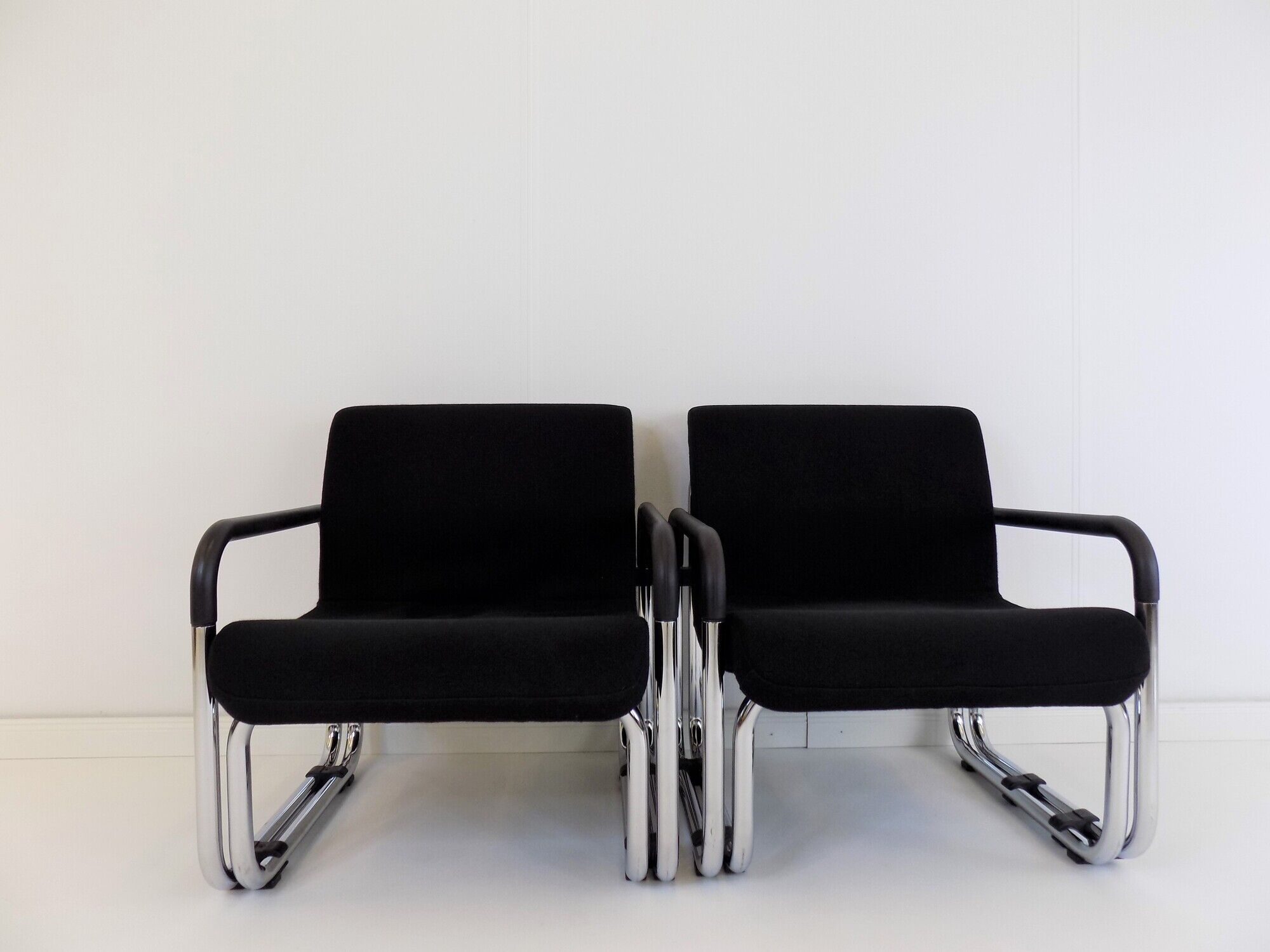 2 Cazzaro Bauhaus tubular steel armchairs