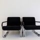 2 Cazzaro Bauhaus tubular steel armchairs