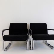 2 Cazzaro Bauhaus tubular steel armchairs