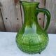 Vintage Italian translucent green carafe