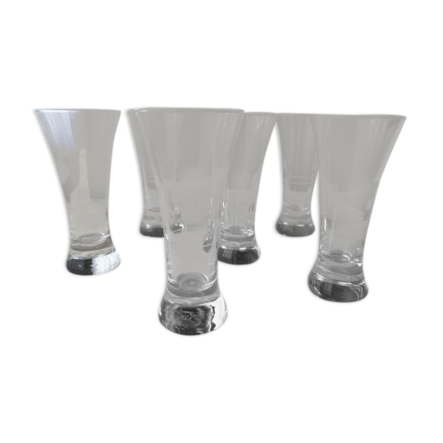 Set of 6 pastis glasses with engraved dose