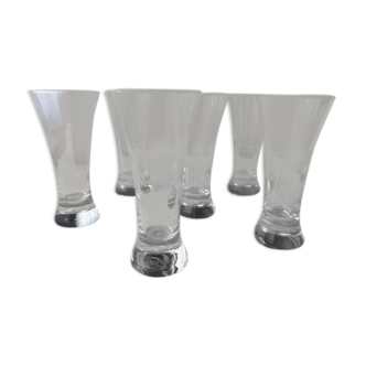 Set of 6 pastis glasses with engraved dose