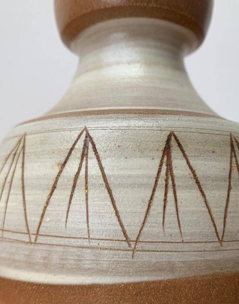 Vase de poterie de studio danois du milieu du siècle en grès par Noomi Backhausen pour Søholm, années 1960