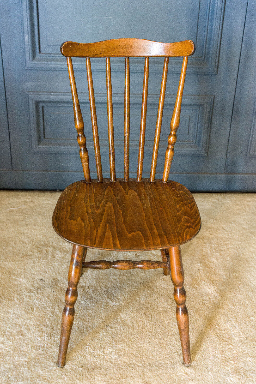 Four western solid wood chairs 1970