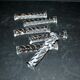 Set of 6 designer knife rests in twisted molded glass - vintage tableware