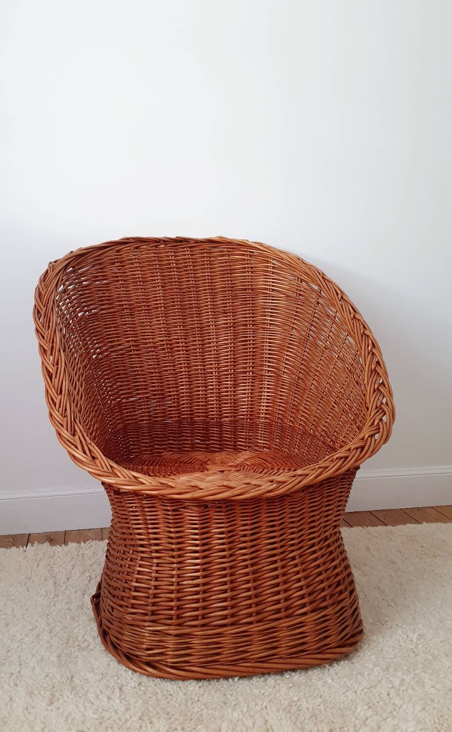 Vintage wicker armchair