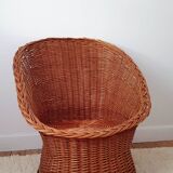 Vintage wicker armchair