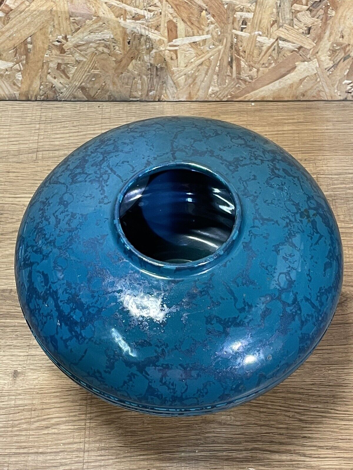 Vase ball earthenware Saint-Clement, France, art deco era
