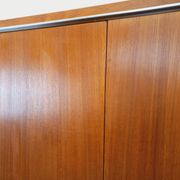 Vintage Scandinavian modernist wardrobe in teak and metal from the 1960s.