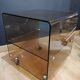 Vintage side table in smoked plexiglass by Michel Dumas for Roche Bobois