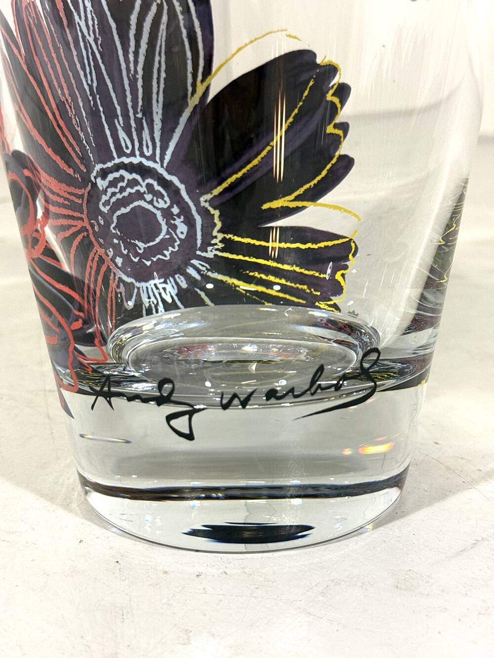 Andy Warhol glass vase Daisies for Rosenthal Germany 1980’s