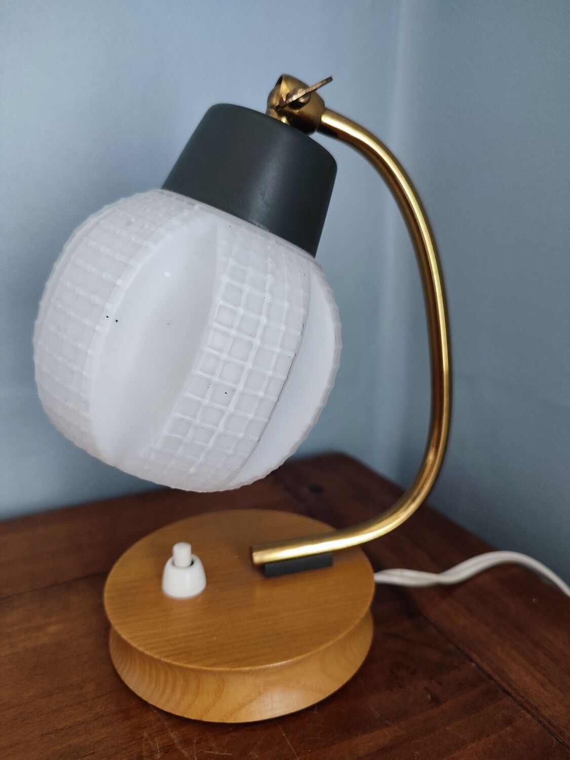 Vintage opaline table lamp