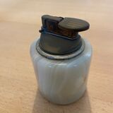 Lighter, pot, ashtray and egg set onyx 70s
