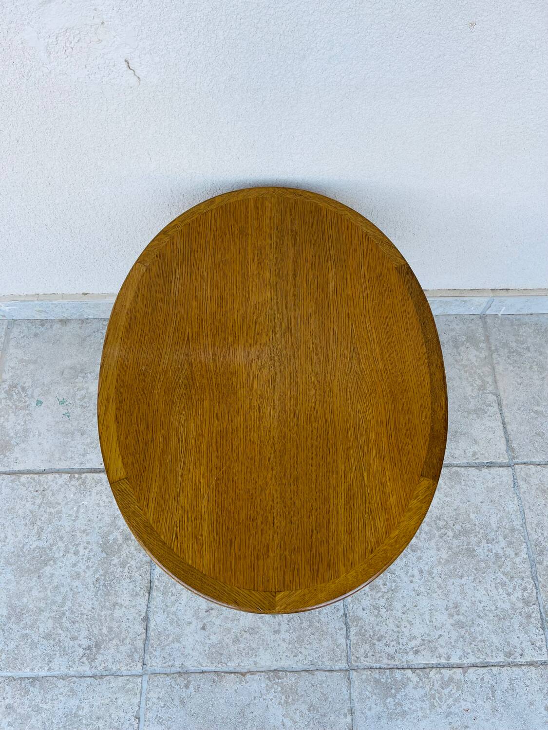 Table basse oval en teck