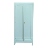Vintage Parisian wardrobe, blue-green and gray