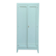 Vintage Parisian wardrobe in grey-blue green.