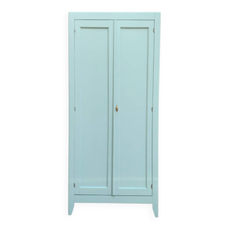 Armoire parisienne vintage bleu vert grisé
