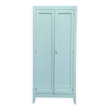 Vintage Parisian wardrobe in greyed blue-green.