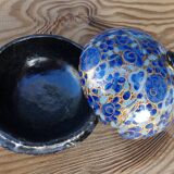 Round cash papier-mâché box from Kashmir