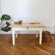 Yellow solid wood coffee table
