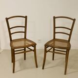 Pair of bistro chairs with canework. Ref Brunelle