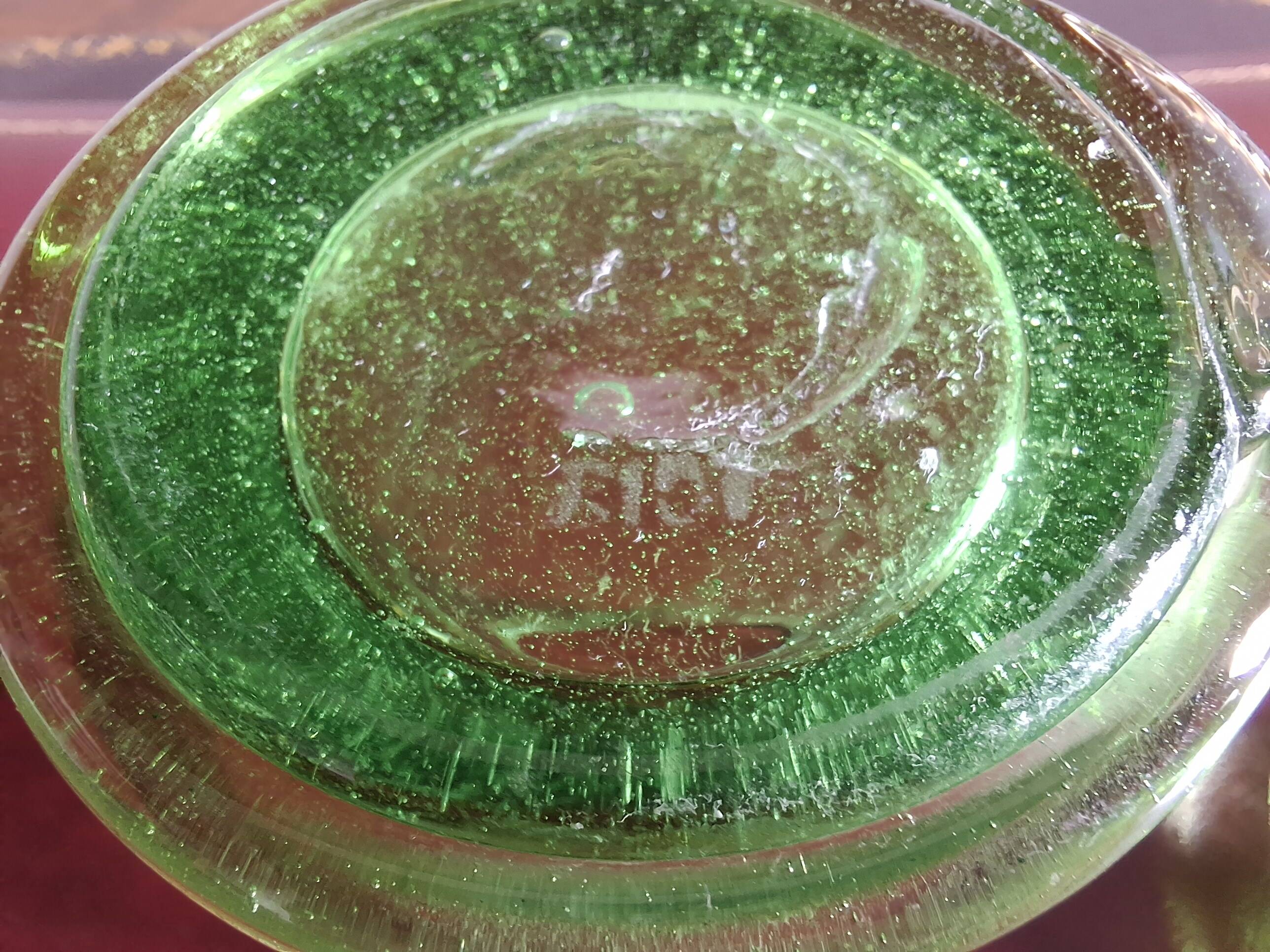 Candy dish for deserving children, Biot bubble glass, also known as an apothecary jar