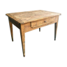Chêne de table Français antique (cuisine) avec tiroir 82 x 112 cm
